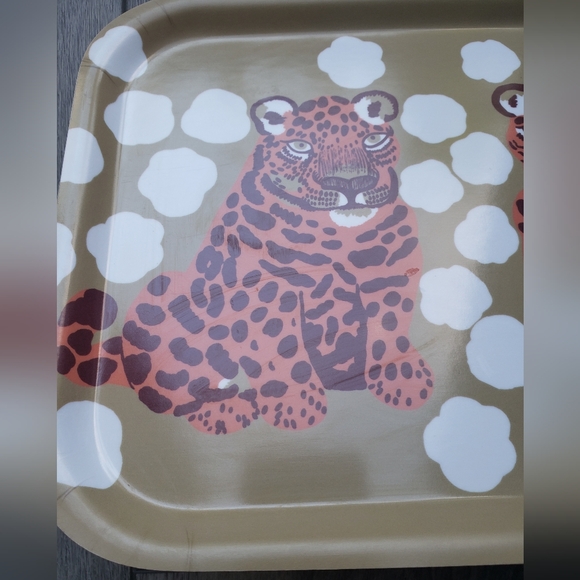 Marimekko Tray Twin Leopards Kaksoset Jungle Cats 1970s Retro Style Maija Isola - Picture 6 of 10